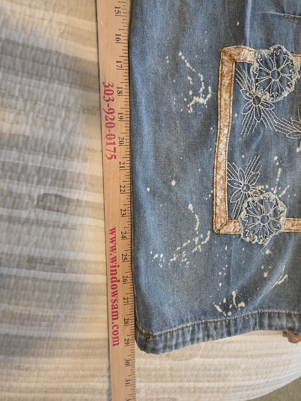 Oli & Hali Blue Wide-Leg Embroidered Jeans - Picture 8 of 8